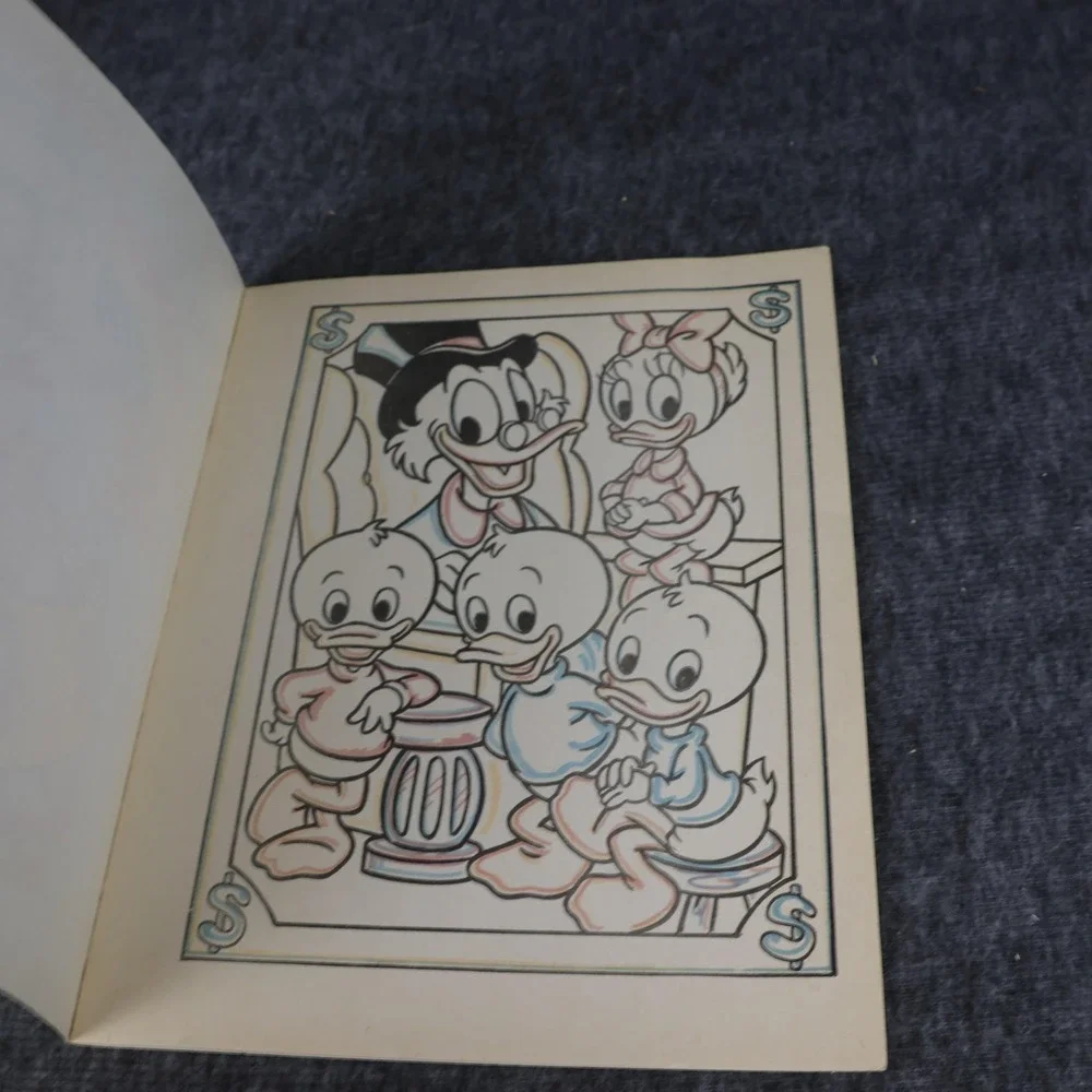 Vintage Disney DuckTales Paint With Water Green Golden PB Coloring Book USA